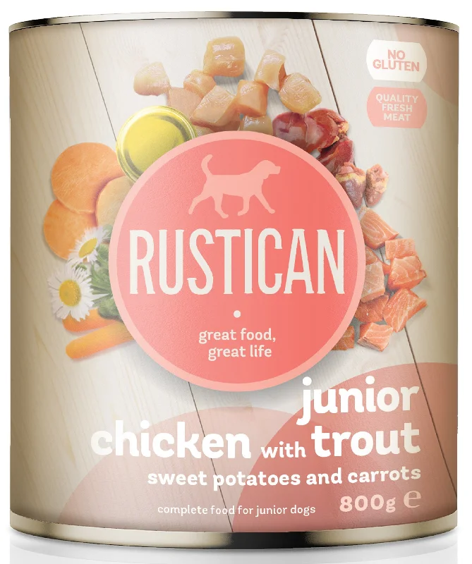 RUSTICAN JUNIOR Piletina i pastrva s batatom i mrkvom, bez glutena