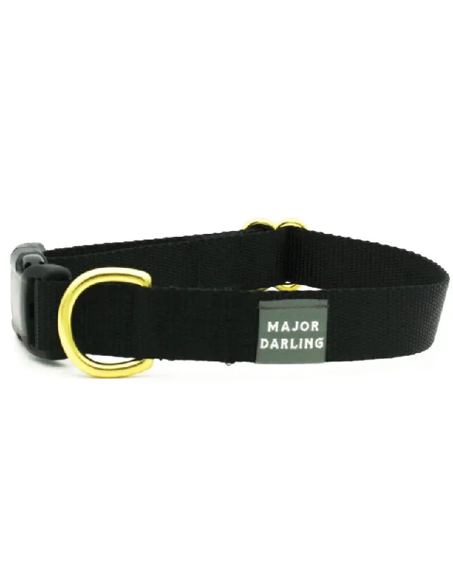 Side-Release Buckle Dog Collar in Black (Made in the USA) (FINAL SALE)