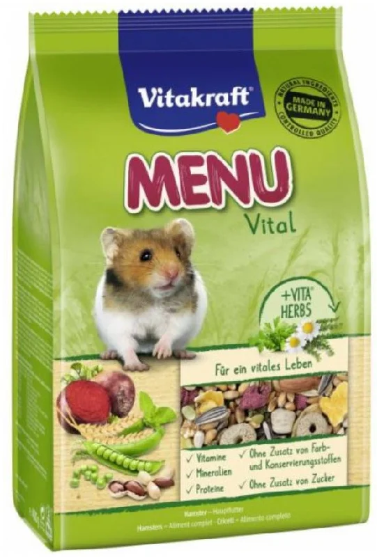 VITAKRAFT Menu VITAL cu Ierburi, Hrană completă pentru Hamsteri 400g