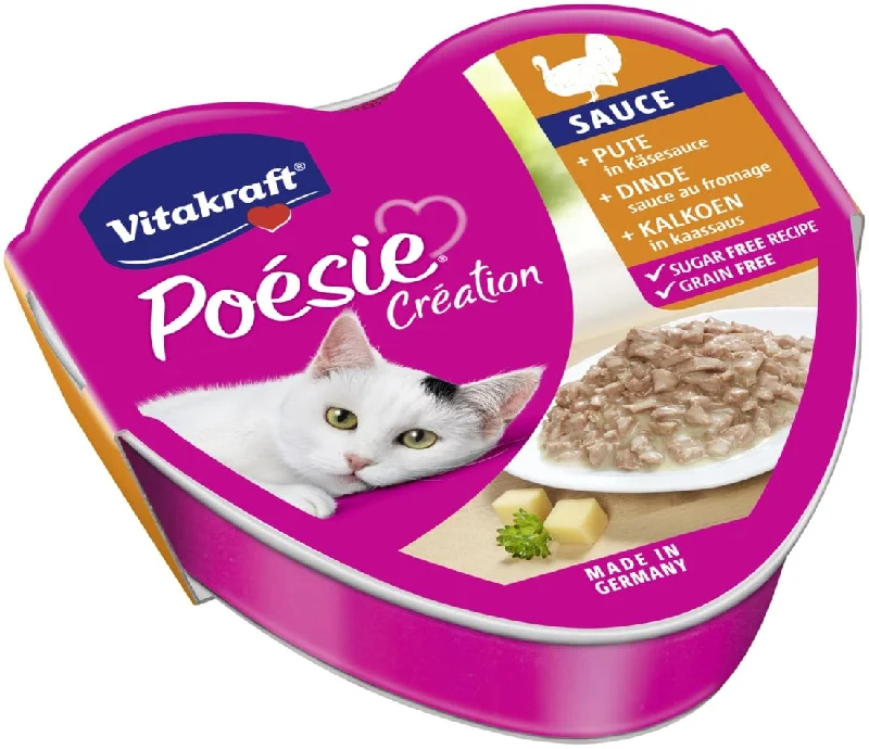 VITAKRAFT Poesie Creation Bol pentru pisici, cu Curcan în sos de Brânză 85g