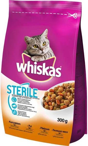 WHISKAS Hrană uscată pentru pisici Sterilizate, cu Pui 1,4kg