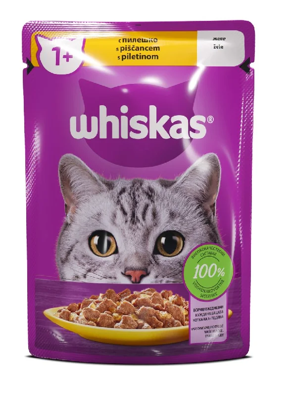 WHISKAS Vrećica Piletina u želeu, 1+ 85g