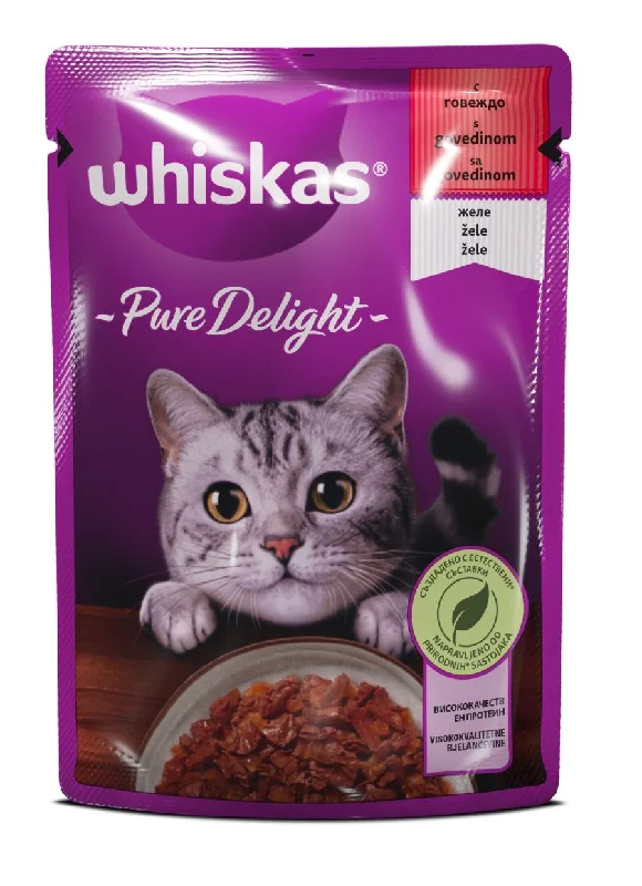 WHISKAS Vrećica Pure Delight Govedina 85g