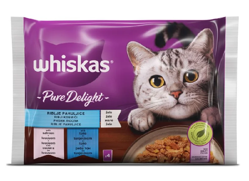 WHISKAS Vrećica Pure Delight izbor ribe 4x85g