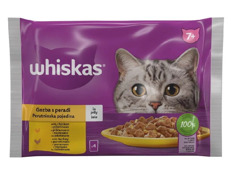 WHISKAS Vrećice Izbor Peradi SENIOR 4x85g