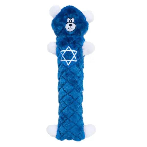 Zippy Paws Hanukkah Jigglerz Blue Bear Dog Toys