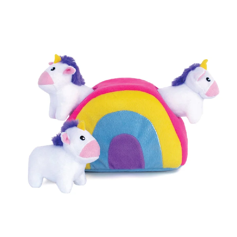 Zippypaws Burrow Unicorn Rainbow Dog Toy