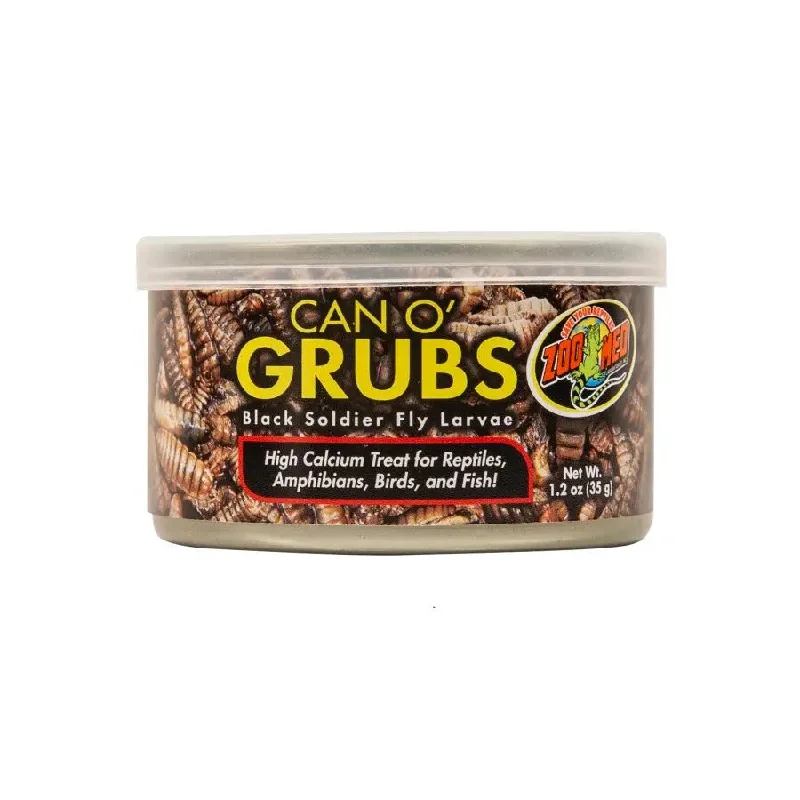 Zoo Med Can O' Grubs Treat for Reptiles, Amphibians, Birds and Fish.1.2 oz